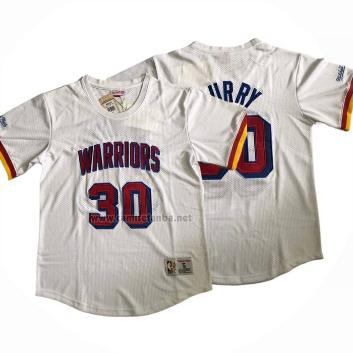 Camiseta Manga Corta Golden State Warriors Stephen Curry NO 30 Blanco